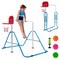 Kids Folding Horizontal Bar Adjustable Training Gymnastics Bar W/ Basketball Hoop